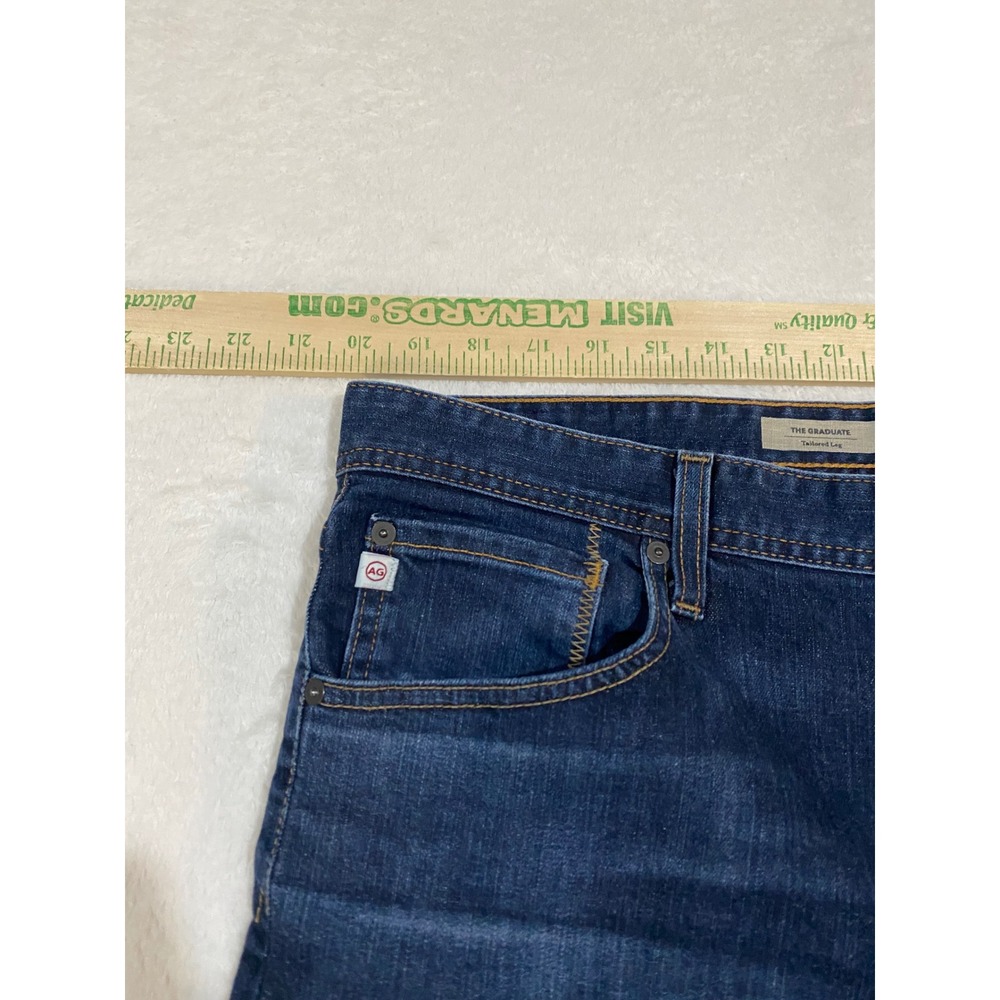 AG Adriano Goldschmied The Graduate Tailored Leg Jeans Dark Wash Mens 38R - Picture 5 of 10
